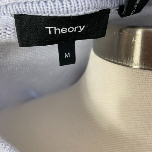 THEORY Soft Cashmere Hi Low Sweater Pale Lavender - Picture 9 of 10